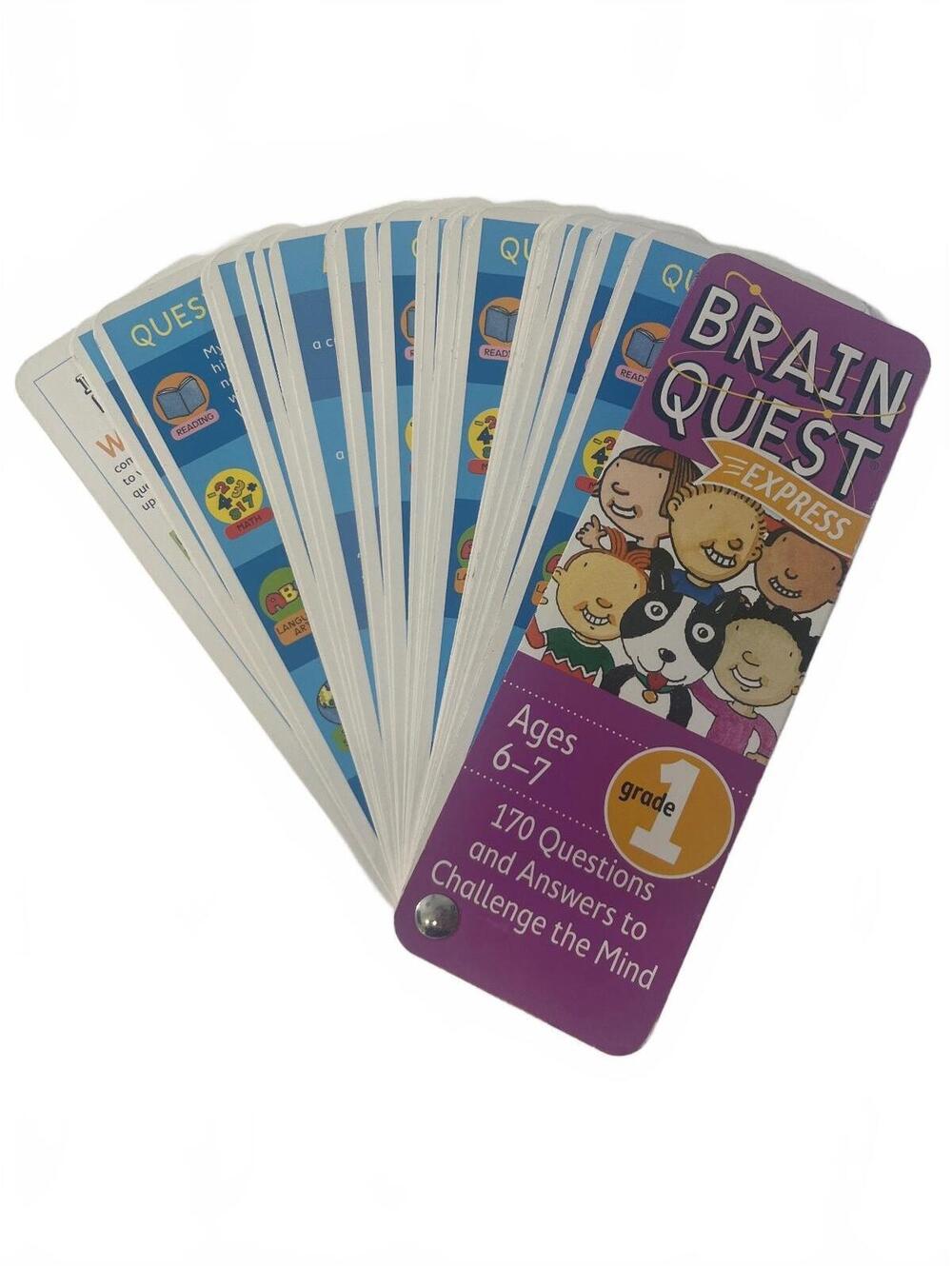 Brain Quest Express Grade 1 Flash Cards - 170 Questions and Answers for Ages 6-7